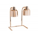 Heat Retaining Lamp with Pedestal Double Arm, copper